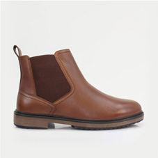 Pegasus Leather Wide Fit Chelsea Boot With Side Zip - MJ012